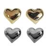 Simple Heart Shape Stud Earrings Punk Heart Stud Earrings Party Jewelry Alloy Material Ear Jewelry Accessories for Girls