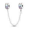 Nový 925 Sterling Silver Sparkling Pav éCrown O Tree Bezpečnostní řetízek Přívěsek Korálky Temperament Náramek Ženy Šperky Dárek