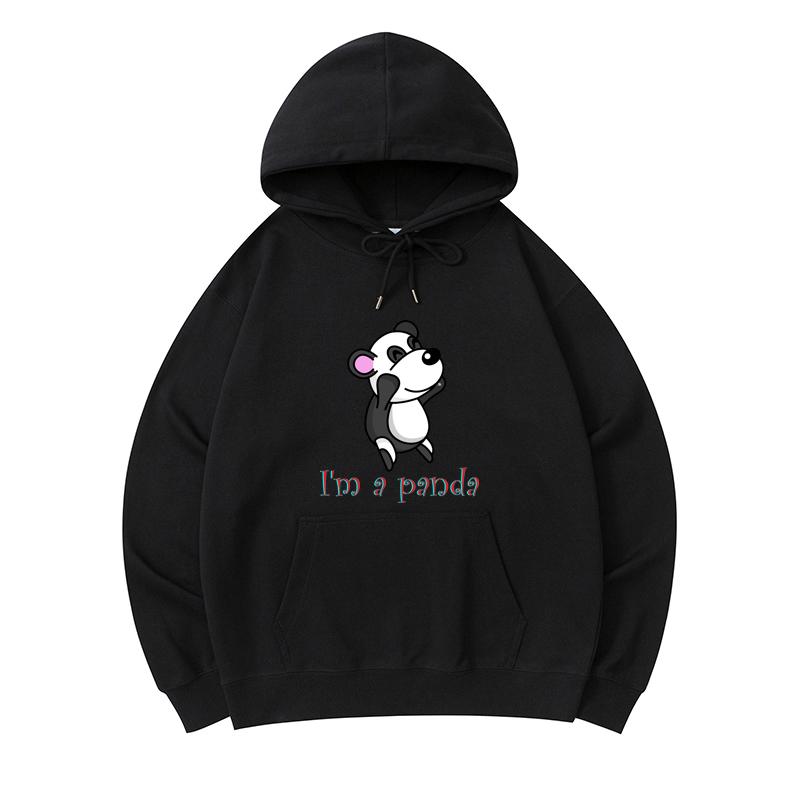 

300 GSM Men s Healthy Cotton Hoodies I Am A Panda Print Premium Cotton Sweatshirt