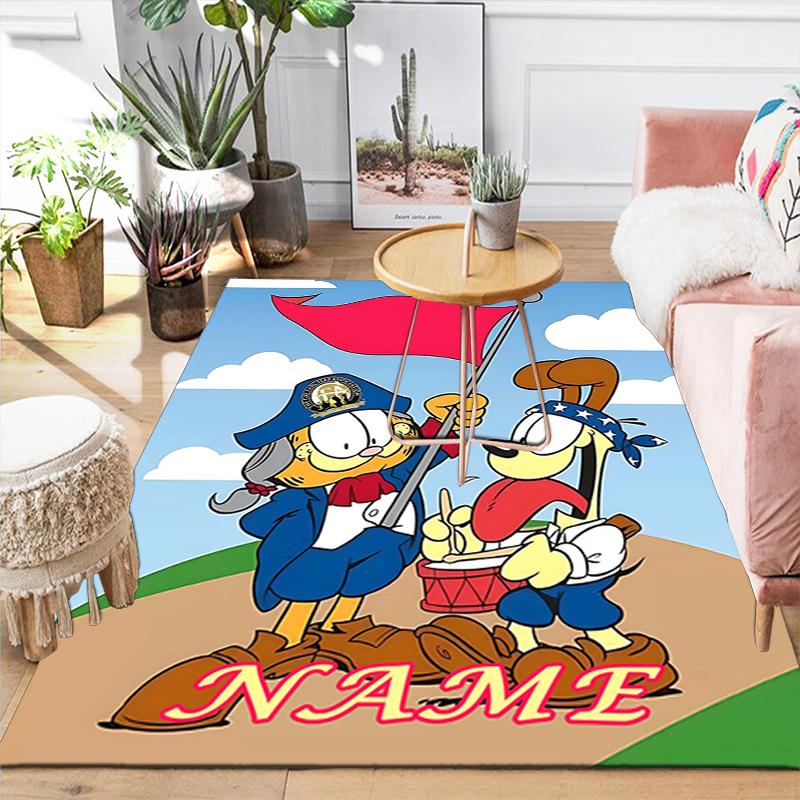 Custom 1Pc Garfield'S Orange Adventure Rug Office Carpet Indoor Outdoor Entrance Doormat Nonslip Soft And Comfortable Living Room D291572