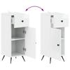 Bathroom Storage Cabinet BREDA High Gloss White