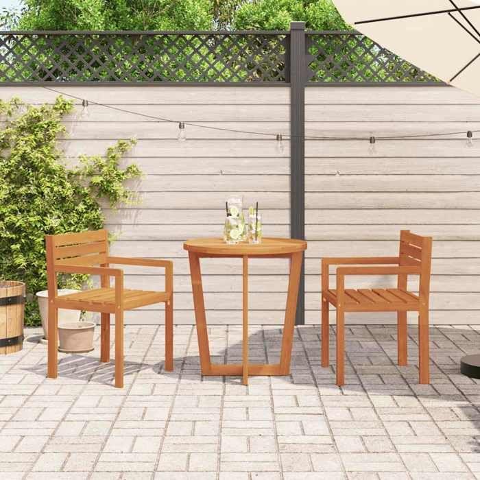 VidaXL Chaises de jardin 2 pièces 50x53x80 cm Bois massif Acacia 4108138