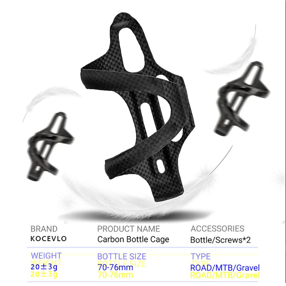 Bike Water Bottle Cage Bicycle Bottle Holder Full Carbon Fiber Bike Water Bottle Bracket Lightweight for Diameter 72-75mm Bottle