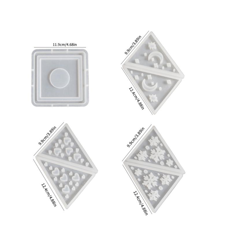 Flexible Silicone Candle Mould for Personalize Pyramid Designs Portable for Festival Occasions and Home Decoration