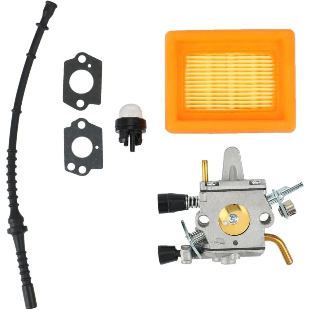 Carburetor Kit Compatible With FS400, FS450, FS480 String Trimmers And Brush Cutters, With Air Filter, Fuel Line, Bulb, Gaskets