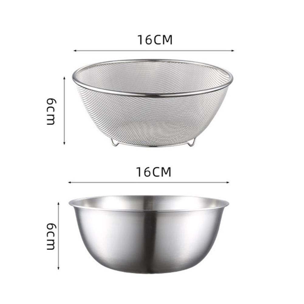 

Ample Space For Rinsing Net Strainer Set Mixing Bowls Net Strainer Set Rinsing Stainless Steel Noodles Pasta Efficient Straining