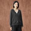 Northern Deer Women's 100% Wool Hooded Zip-Up Knit Cardigan - Early Autumn 2025 Collection