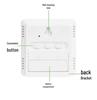 Ultra-thin Indoor Multifunctional Alarm Clock with Thermometer and Magnetic Attachment #3702