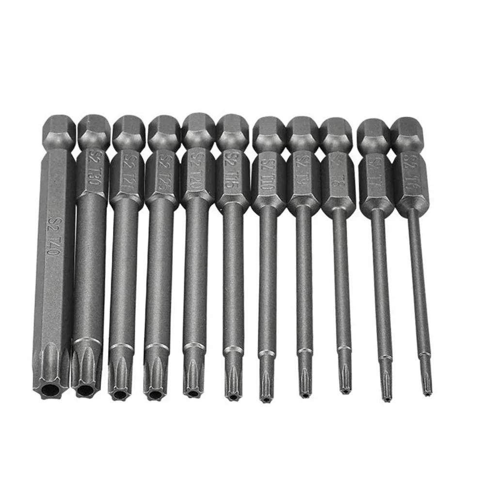 1Pc 75mm Long T6-T40 Magnetic Torx Screwdriver Bits Set Electric Screwdriver HeadT6,T7,T8, T10, T15, T20, T25, T27, T30, T40