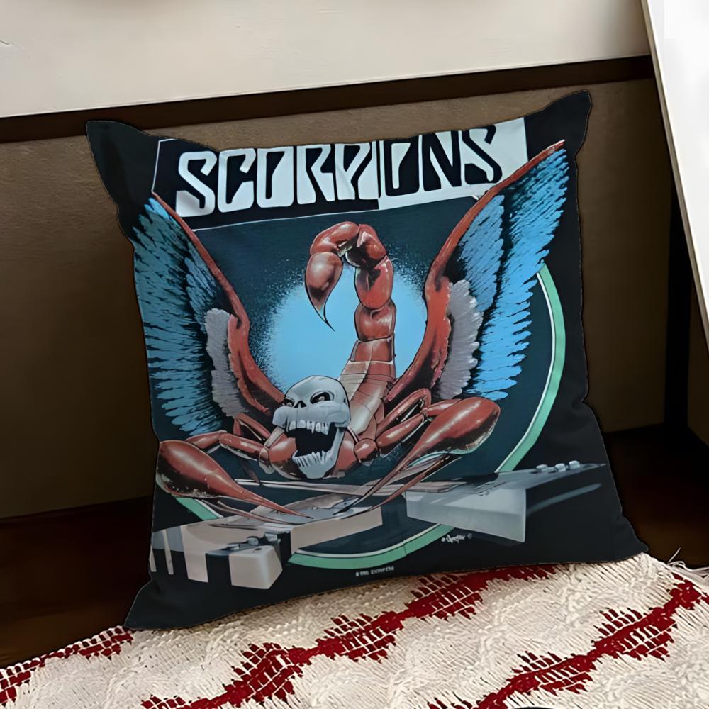 SScorpionsS Band Cushion Cover Reversible Soft Durable Pillow Cover Home  Car MultiScene Use for Daily Comfort