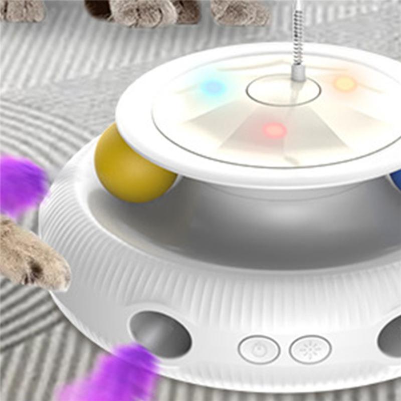 Automatic Fluttering Butterfly Feather 3 In 1 Smart Cat Fun Ball Electronic Interactive Pet Accessories Set