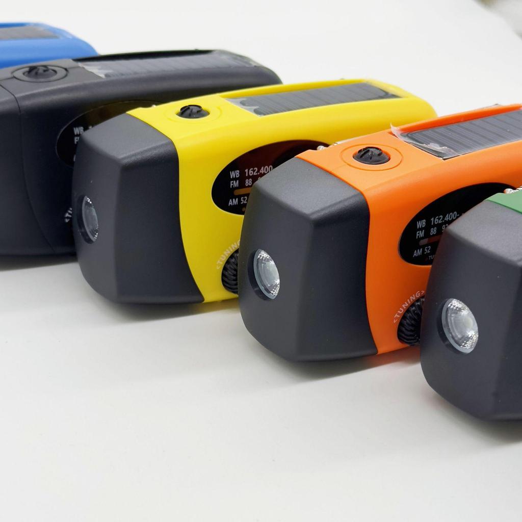 Solar & USB Hand-Crank Emergency Radio with SOS Alarm & Flashlight