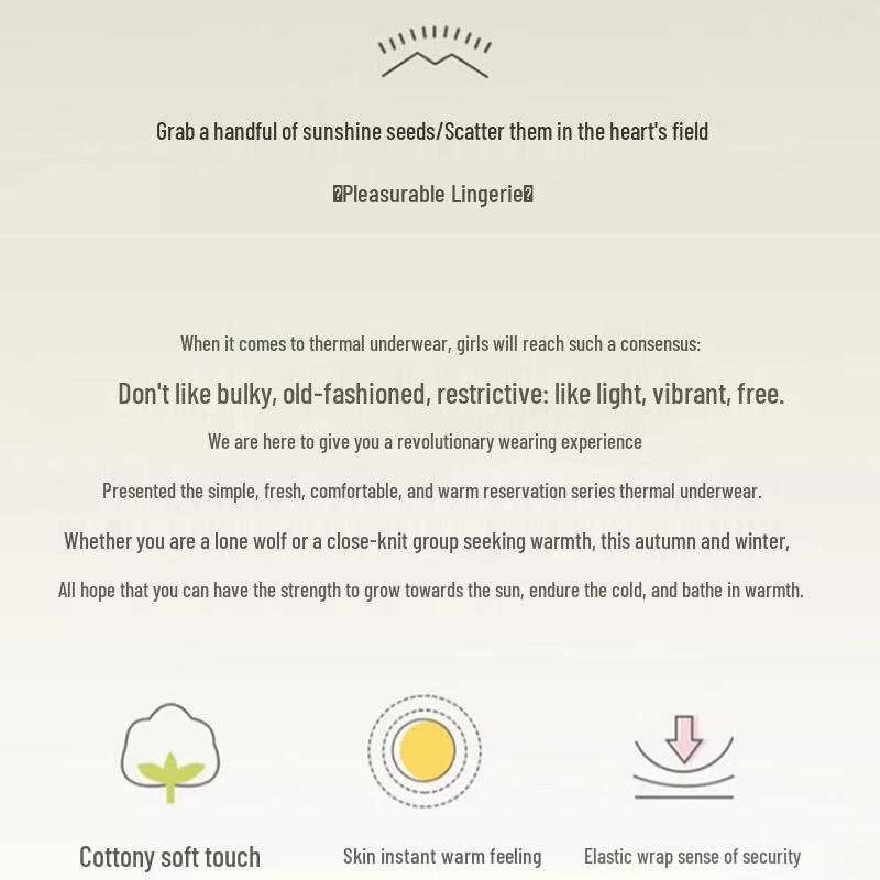 Langsha Teen Girls' 10A Antibacterial Cotton Thermal Underwear Set