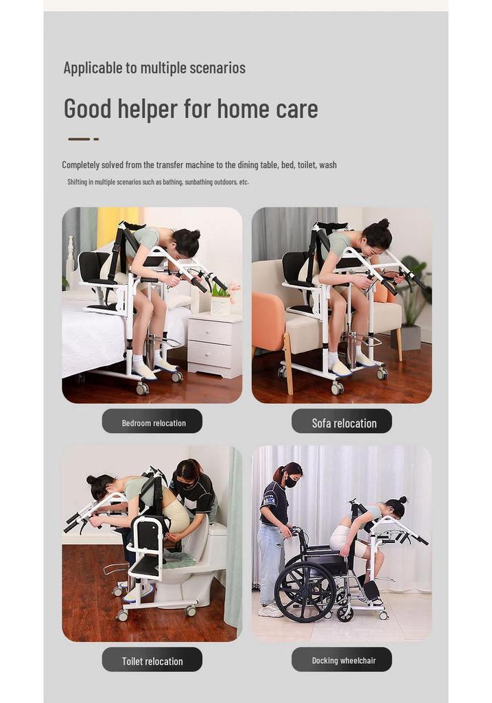 Multi-Functional Hydraulic Lifting Device for Assisted Elderly Transfer and Standing