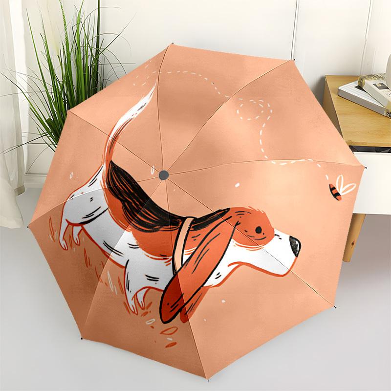 

1pc Dog, Bee Automatic Opening/Closing Umbrella with Operation & Windproof Canopy - Folding Design, Holiday Gift yy260225166