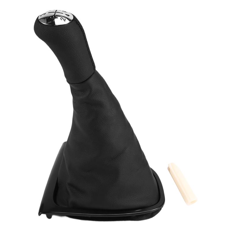 5 Speed Gear Shift Knob Leather Stick Gaiter Manual Transmission For Renault Clio 4 IV 2012-