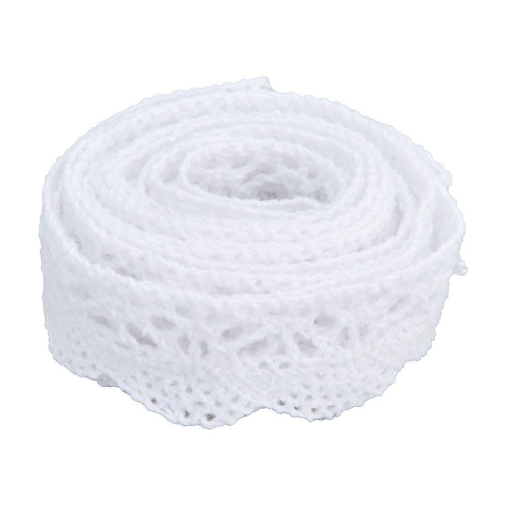 1pcs 20 Yards Length Cotton Lace Trim 2cm Width Scalloped Lace Edge  For Curtain Decoration