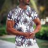 Summer Coconut Tree 3D Print T-Shirts Streetwear Clothing Short Sleeve Crew Neck Tops Oversized T Shirt Men's Hawaiian T-Shirt