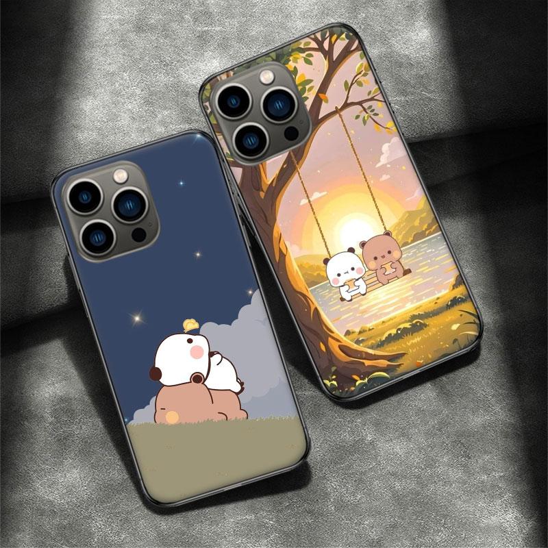 Custodia per Telefono BuBu DuDu Carina Per Iphone 16 15 Plus 13 12 Mini 17Air 16E 11 14 Pro 17 Pro Max Cover Guscio Coque Morbida Trasparente Capa Carina