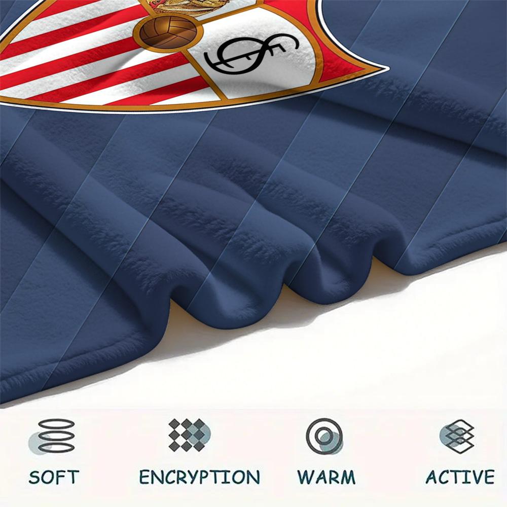 Sevilla FC Flannel Blanket, High Quality Comfortable for All Seasons, Home Decor, Warmth and Comfort