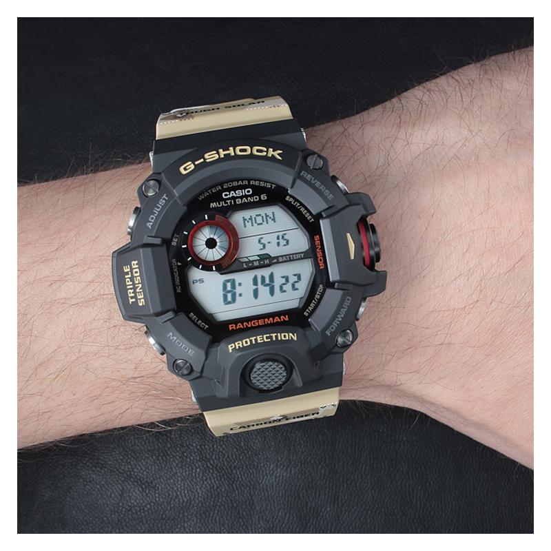 Casio Seria G-SHOCK MASTER OF G Seria Cat Zasilanie słoneczne Radiowa fala radiowa sześciostanowiskowa Wodoodporny Mechanizm kwarcowy Pasek żywiczny Japoński i koreański zegarek GW-9400DCJ-1