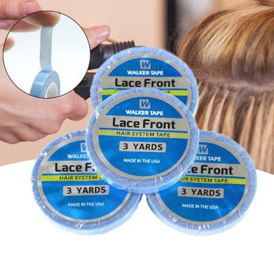 Hårreparationslim Lätt att använda Perfekt passform Andas Justerbar Spårlöst Damsminkverktyg Blå spets främre stödtejp för kvinnor