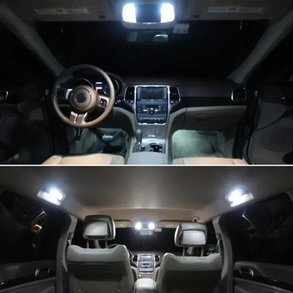 18pcs White Interior LED Lights Package Kit For Jeep Grand Cherokee WJ 1999-2004 Dome Reading License Plate Light
