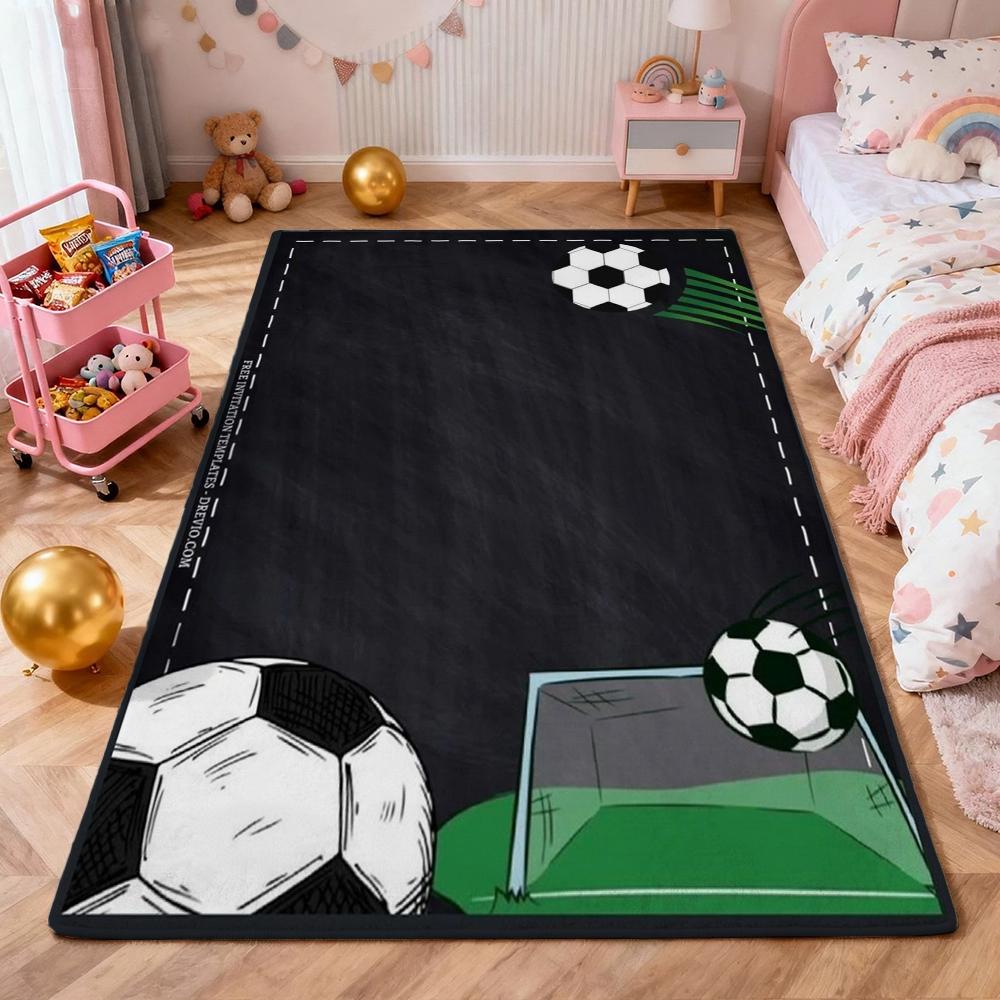 Football Game Patterned Rug Allseason Carpet For Bathroom Kitchen Home Decor New Year Gift