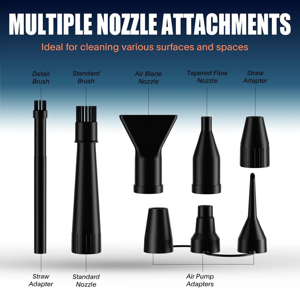 Luchtblazer XPOWER Cyber Duster Multifunctionele Aangedreven Bladblazer Krachtige Elektrische Stofzuiger, Ontwerp met schuine mondstuk (A-2S)