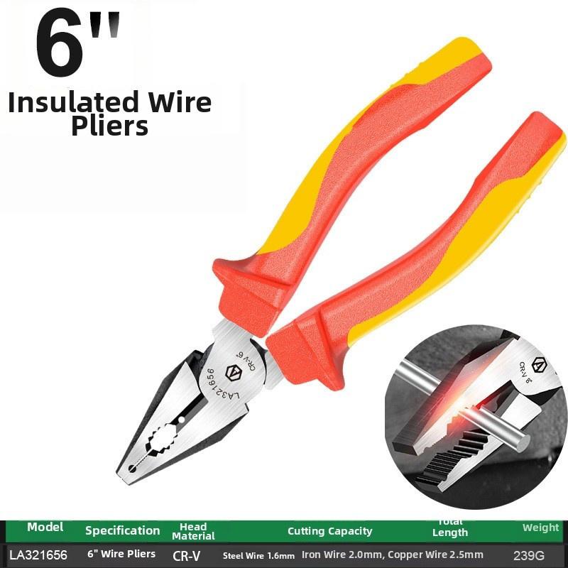 High Voltage Insulated Pliers Electrician Wire Cutters Insulated Pliers 1000V Insulation Cuts Wires Up To 2.0mm