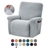 Split Jacquard Recliner Cover Elastic Lazy Boy Chair Sofa Covers Stretch Spandex Couch Slipcovers Armchair Case Solid Color