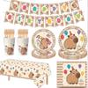 Temă Capibara Veselă de Unică Folosință Față de Masă Desen Animat Husă Nou Banner de Ziua de Naștere Decor Baby Shower