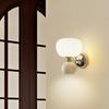 Modern Minimalist French Cream Pumpkin Wall Light for Bedroom or Corridor