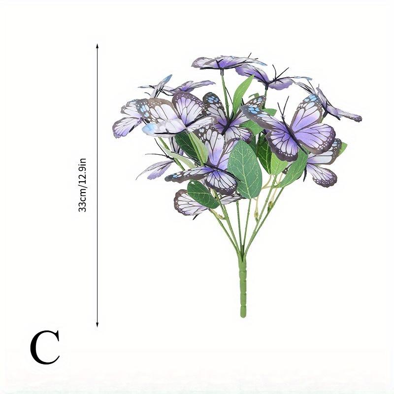 1Pc Simulation Christmas Egg Bouquet Rose Leaf Decorative Green Plant, Black Eucalyptus Fake Flowers