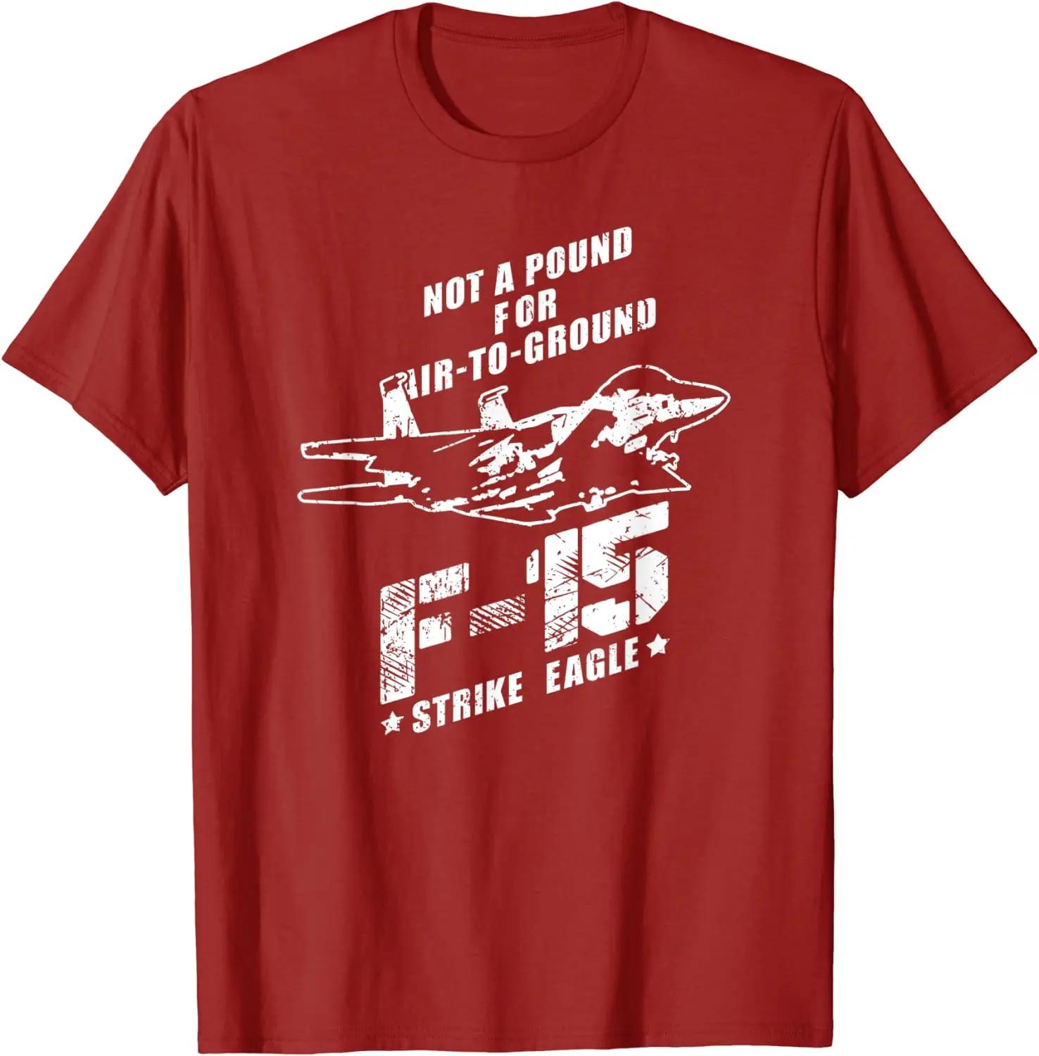 USAF F15 Strike Eagle Fighter Jet TShirt 100 Cotton ONeck Short Sleeve Summer Casual Mens Tshirt Streetwear S