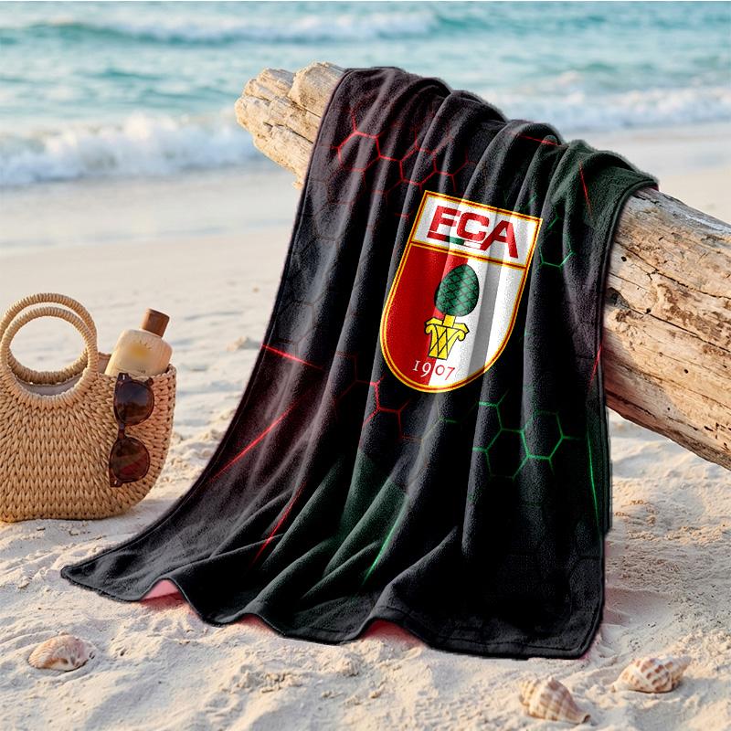 FC Augsburg FC Print Mikrofaser Strandtuch Schnelltrocknend Saugfähig Großes Handtuch für Strand Schwimmen Reisen
