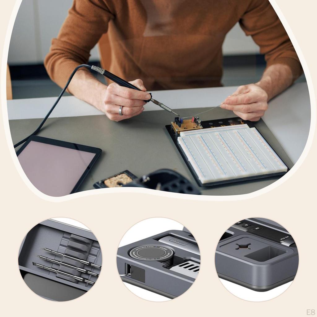 , Practical, And Handy Temperature-controlled Electric Soldering Iron with Accessories for