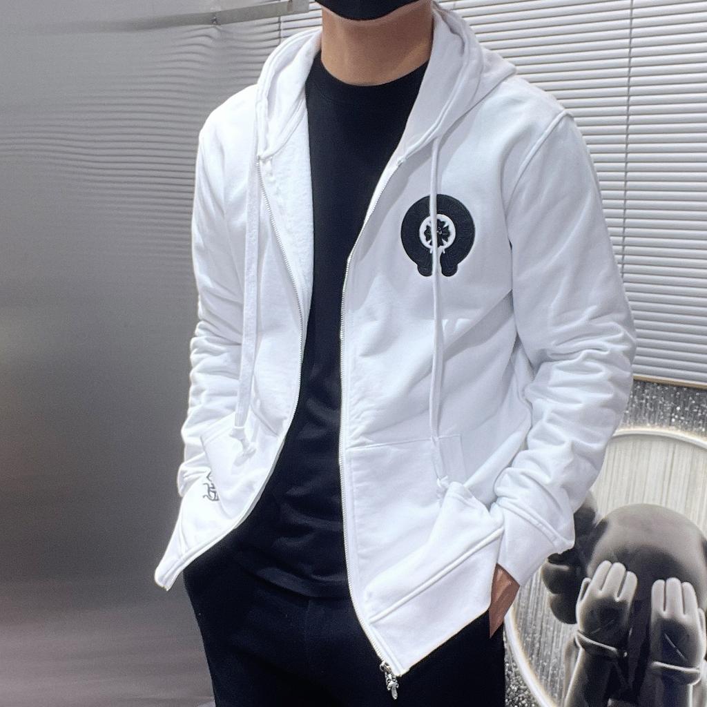 8632 CHROME HEARTS 2025 Nová jarní a podzimní nadměrná tenká mikina s kapucí a zipem s logem v klasickém stylu pro páry