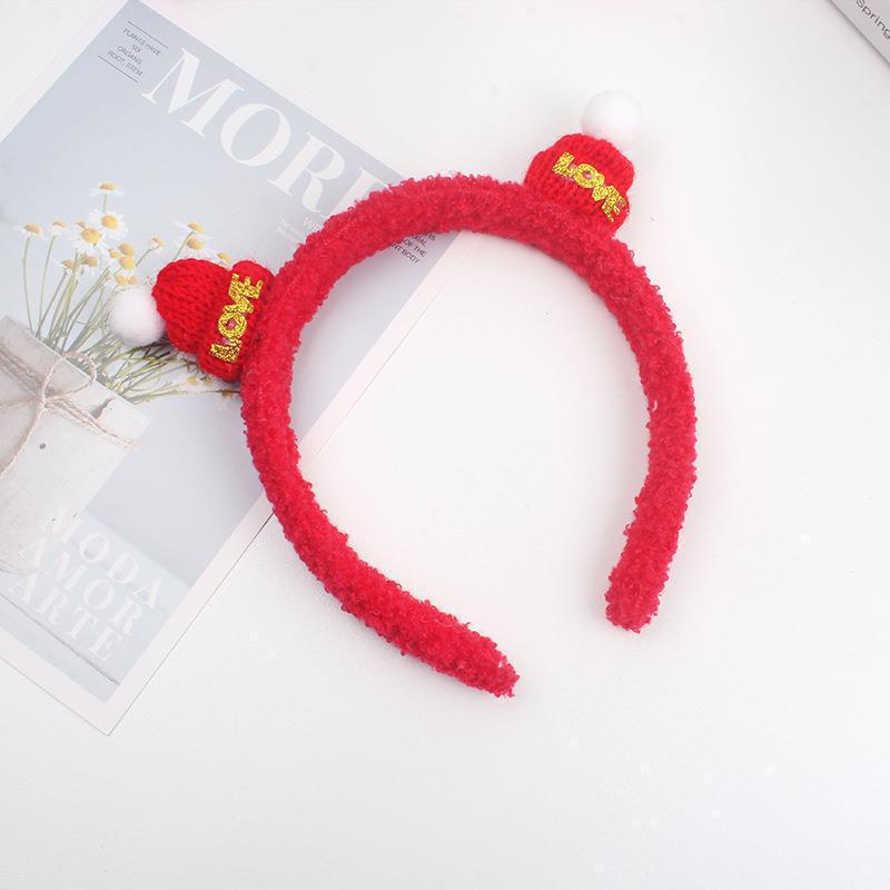 Christmas Cute Santa & Reindeer Plush Headband for Women - Autumn/Winter Mori Style Hair Accessory