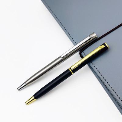 Compact Stainless Steel Laser-Engraved Rotating Ballpoint Pen - 10cm Mini Pocket Pen