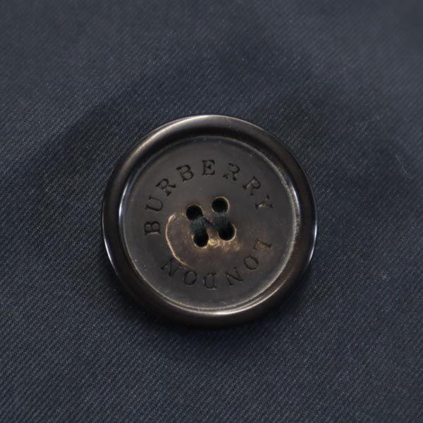 BURBERRY Made in the UK Stainless collar coat 50 Navy Waist belt Men's Used