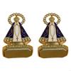 62KD Alloy Ritual Artifact With Precise Engravings Enamel Rhinestones Figurine For Prayer Corner And Collectors' Ornament