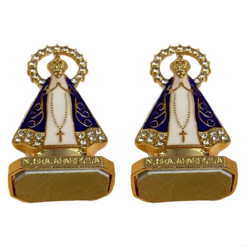 62KD Alloy Ritual Artifact With Precise Engravings Enamel Rhinestones Figurine For Prayer Corner And Collectors' Ornament