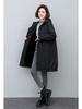 Women's 2024 Winter Fleece-Lined Hooded Parka: Loose Mid-Length Thickened Workwear Cotton Coat