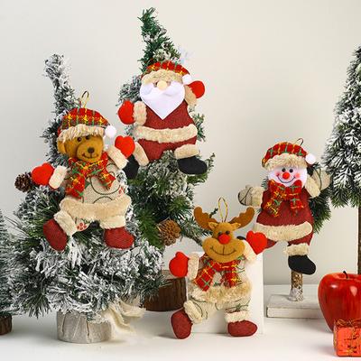 Décoration Suspendue Arbre de Noël Pendentif Père Noël Bonhomme de Neige Bière Poupée Dansante Ornement de Noël Navidad Xmas Décor Cadeau du Nouvel An