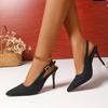 New Pointed Leopard Heels Elegant Banquet Stiletto Plus Heels