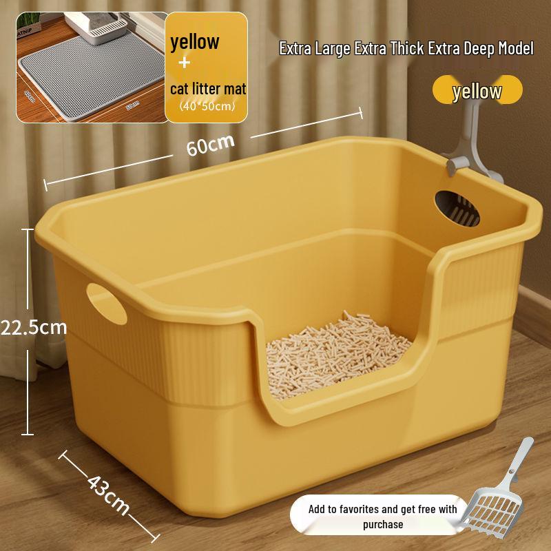 Kitten Litter Box: Low Entry, Semi-Enclosed, Small Size, Starter Kit for Cat Care