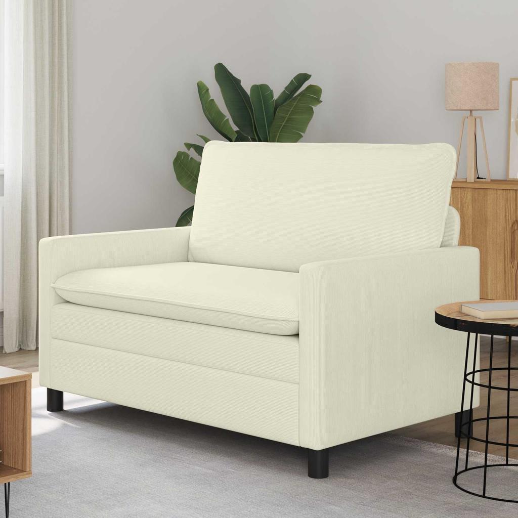 Cream Sofa 126 X 81 X 87.5 Cm Fabric