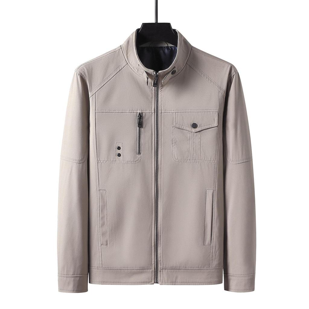 Slim Business Coat Thin Casual Baseball  Bomber Men'sSolid Color Tops Fashion  Spring Autumn Jacket Plus Size
