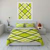 Green and yellow plaid. Bedding sets Duvet cover sets Duvet covers Pillowcases(1 * Duvet Cover 2 * Pillowcases without duvet insert)